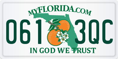 FL license plate 0613QC