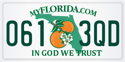 FL license plate 0613QD