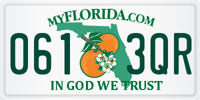 FL license plate 0613QR