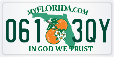 FL license plate 0613QY