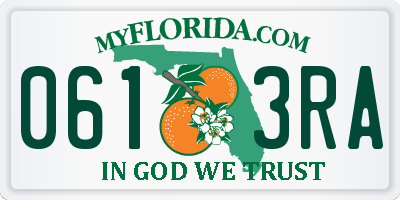 FL license plate 0613RA