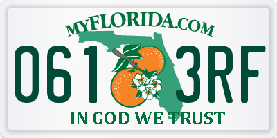 FL license plate 0613RF