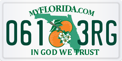 FL license plate 0613RG