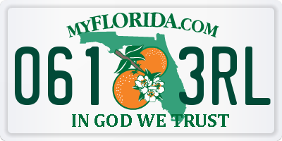 FL license plate 0613RL