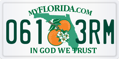 FL license plate 0613RM