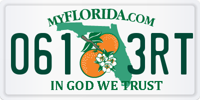 FL license plate 0613RT