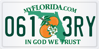 FL license plate 0613RY