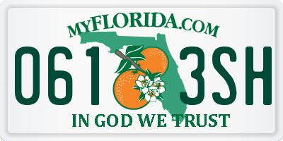 FL license plate 0613SH