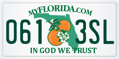 FL license plate 0613SL