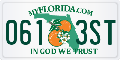 FL license plate 0613ST