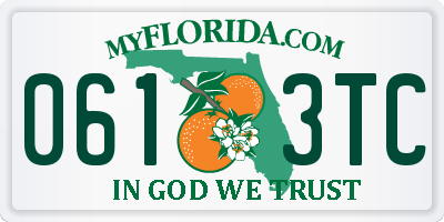 FL license plate 0613TC