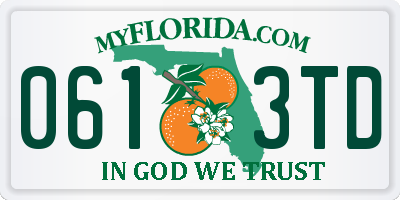 FL license plate 0613TD