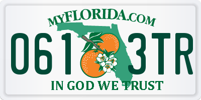 FL license plate 0613TR