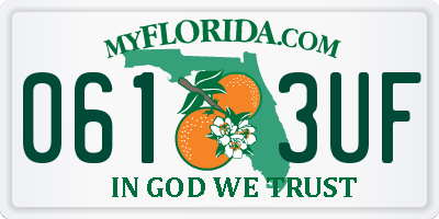 FL license plate 0613UF