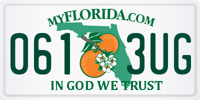 FL license plate 0613UG