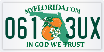 FL license plate 0613UX