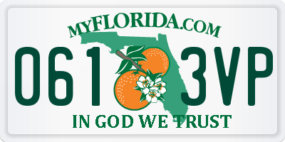 FL license plate 0613VP