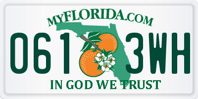 FL license plate 0613WH