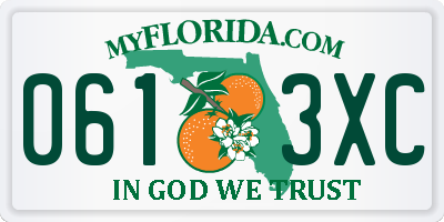 FL license plate 0613XC