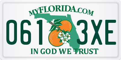 FL license plate 0613XE