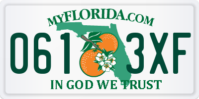 FL license plate 0613XF