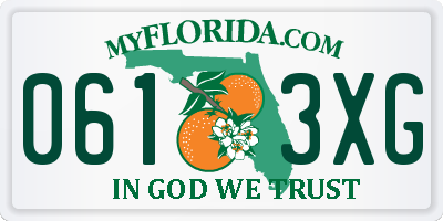 FL license plate 0613XG