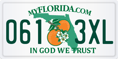 FL license plate 0613XL
