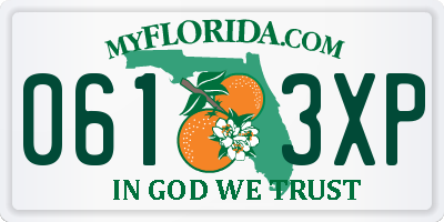 FL license plate 0613XP