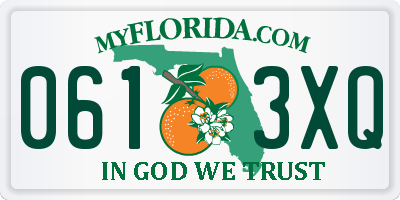 FL license plate 0613XQ