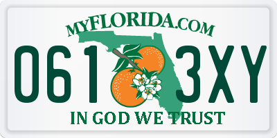 FL license plate 0613XY
