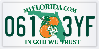 FL license plate 0613YF
