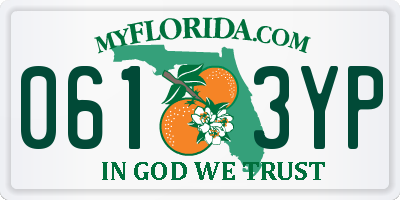 FL license plate 0613YP