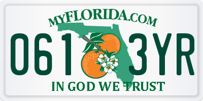 FL license plate 0613YR
