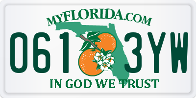 FL license plate 0613YW
