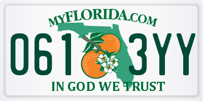 FL license plate 0613YY