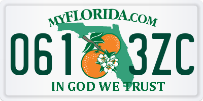 FL license plate 0613ZC
