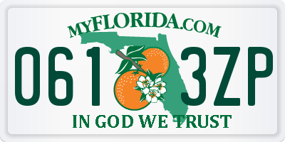 FL license plate 0613ZP