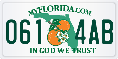 FL license plate 0614AB