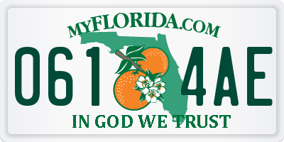 FL license plate 0614AE