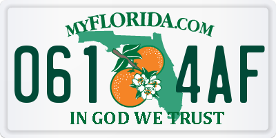 FL license plate 0614AF