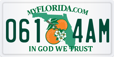 FL license plate 0614AM