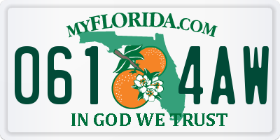 FL license plate 0614AW