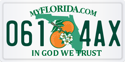 FL license plate 0614AX