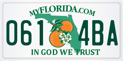 FL license plate 0614BA