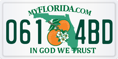 FL license plate 0614BD