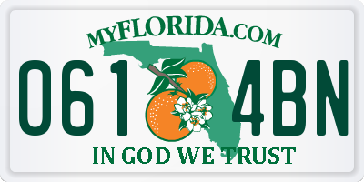 FL license plate 0614BN