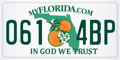 FL license plate 0614BP