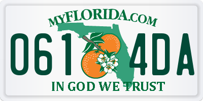 FL license plate 0614DA