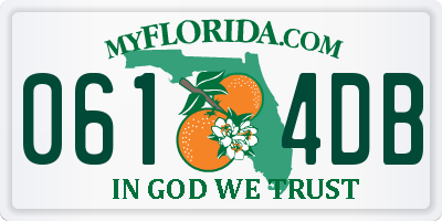 FL license plate 0614DB