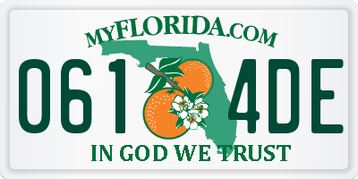 FL license plate 0614DE
